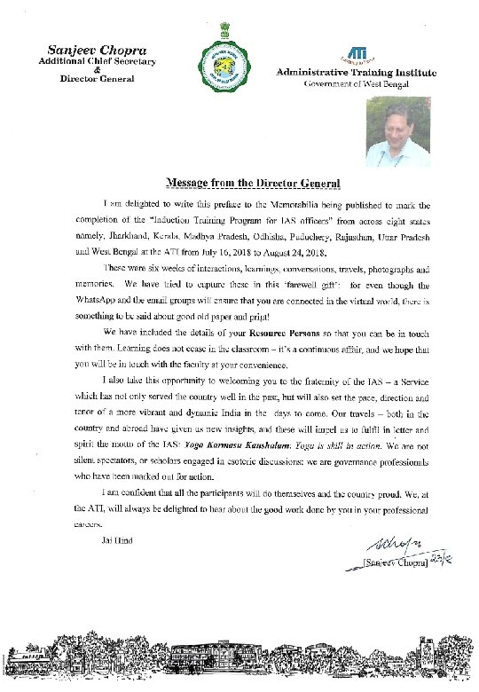 Message from Director General 