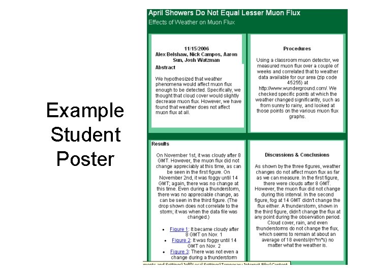 Example Student Poster 