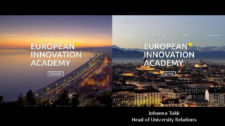 Johanna Tukk Head of University Relations 