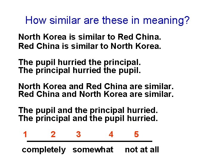 How similar are these in meaning? North Korea is similar to Red China is