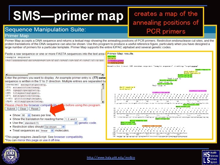 SMS—primer map creates a map of the annealing positions of PCR primers http: //www.