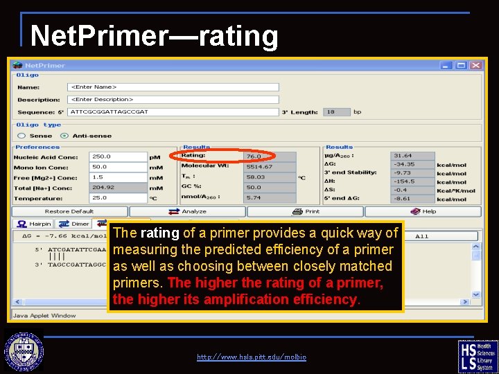 Net. Primer—rating The rating of a primer provides a quick way of measuring the
