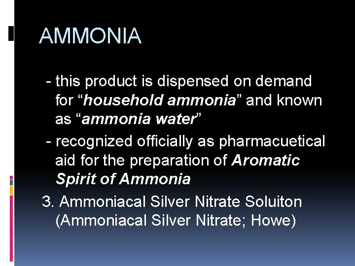 AMMONIA - this product is dispensed on demand for “household ammonia” and known as AMMONIA - this product is dispensed on demand for “household ammonia” and known as