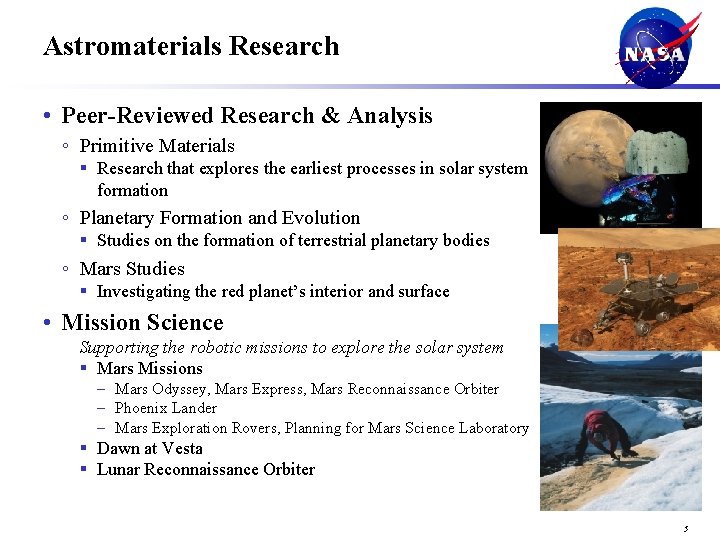 Astromaterials Research • Peer-Reviewed Research & Analysis ◦ Primitive Materials § Research that explores