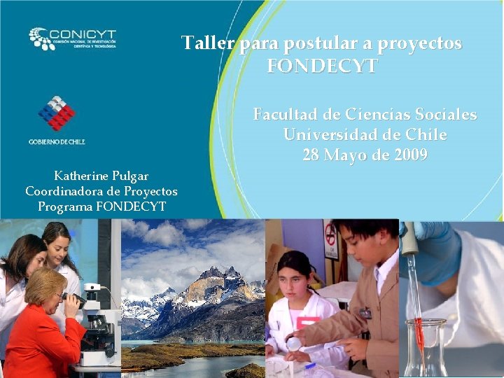 Taller para postular a proyectos FONDECYT Facultad de