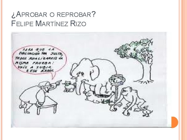 ¿APROBAR O REPROBAR? FELIPE MARTÍNEZ RIZO 