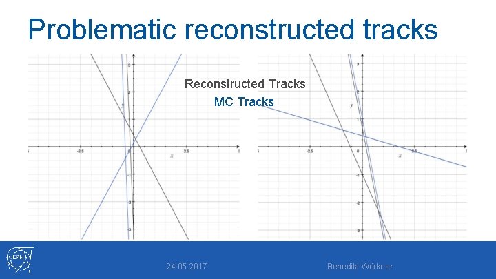 Problematic reconstructed tracks Reconstructed Tracks MC Tracks 24. 05. 2017 Benedikt Würkner 