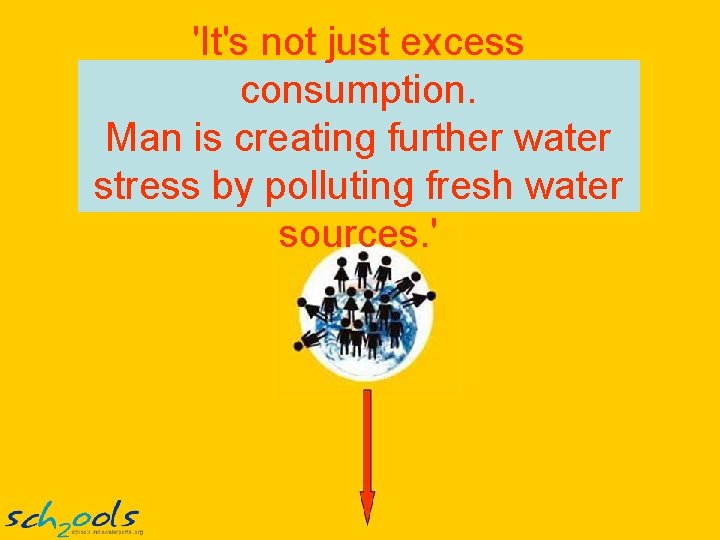 'It's not just excess consumption. Man is creating further water stress by polluting fresh