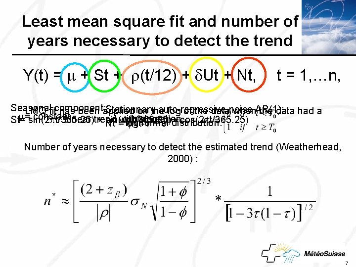 Least mean square fit and number of Click to edit to Master title style