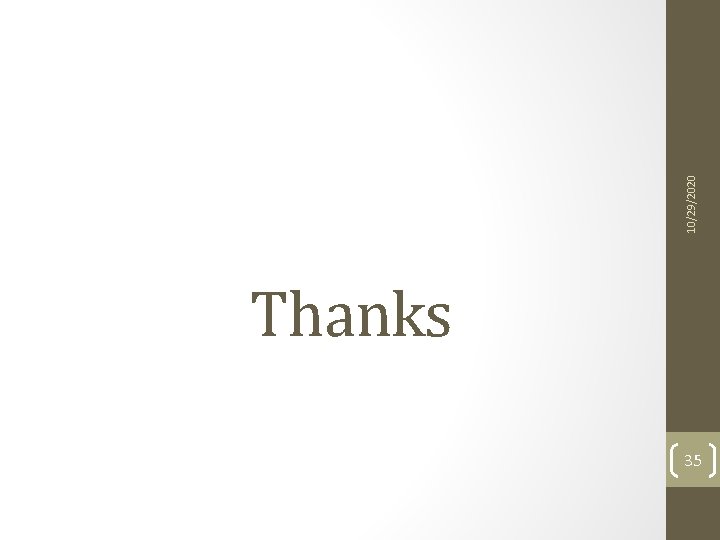 Thanks 35 10/29/2020 