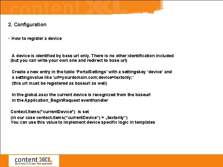 2. Configuration § How to register a device A device is identified by base