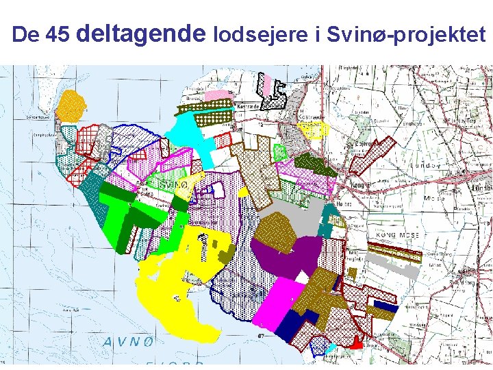 De 45 deltagende lodsejere i Svinø-projektet 