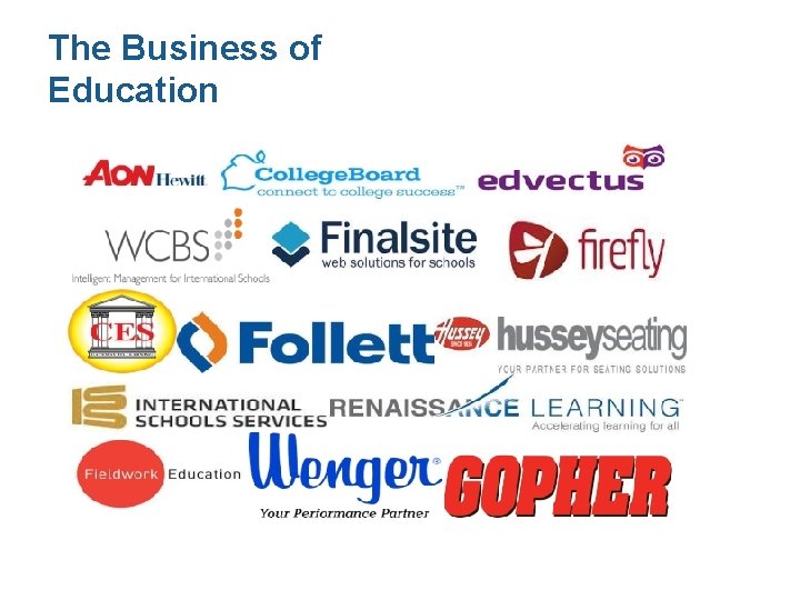 The Business of Education The Business of Education
