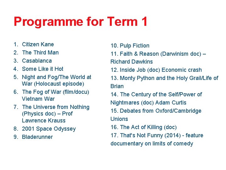 Programme for Term 1 1. 2. 3. 4. 5. 6. 7. 8. 9. Citizen Programme for Term 1 1. 2. 3. 4. 5. 6. 7. 8. 9. Citizen