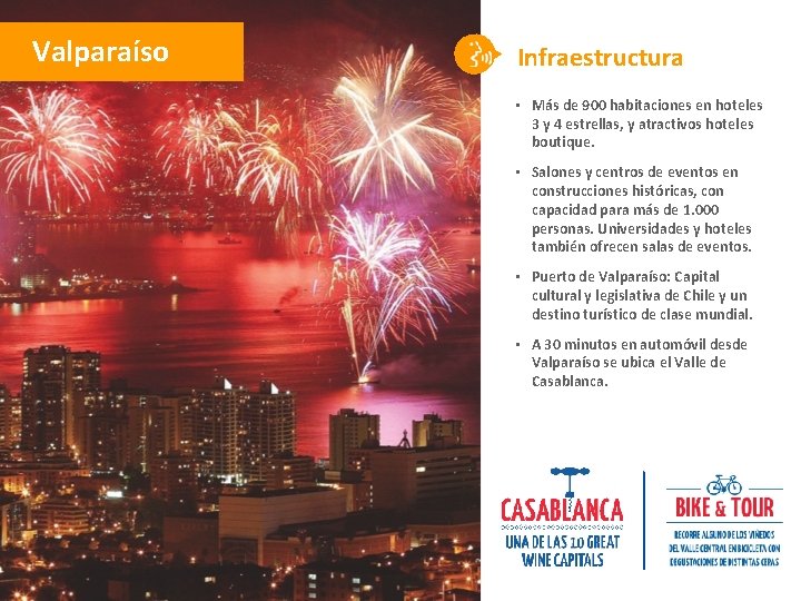 Clic. Serena para editar título Arica Valparaíso La Infraestructura • Más de 900 habitaciones