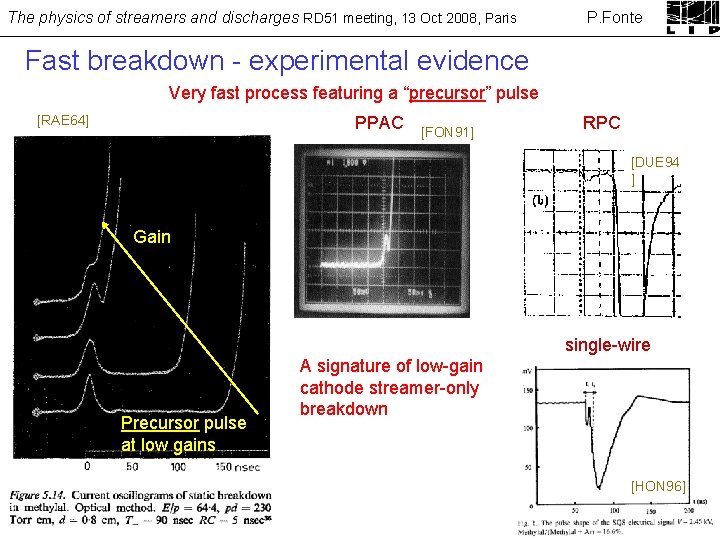 The physics of streamers and discharges RD 51 meeting, 13 Oct 2008, Paris P.