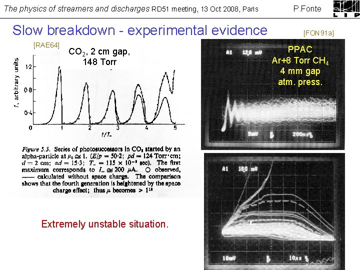 The physics of streamers and discharges RD 51 meeting, 13 Oct 2008, Paris Slow