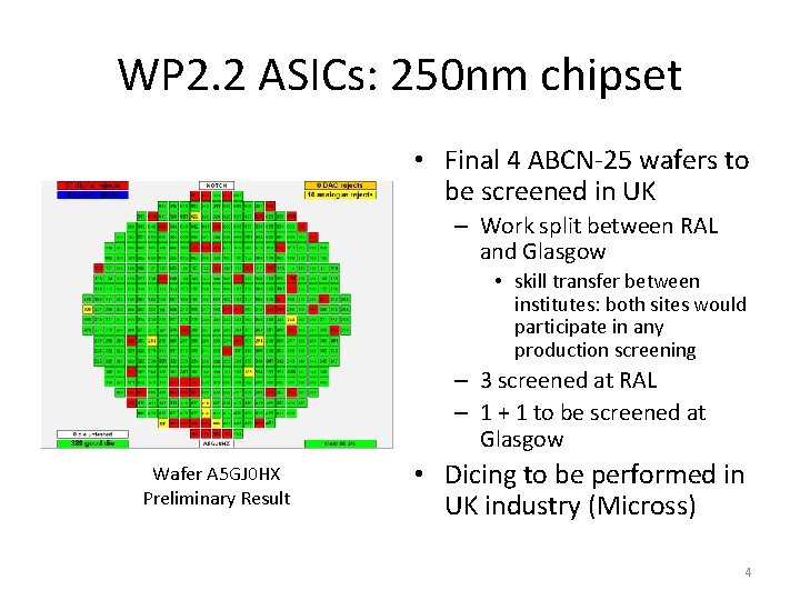 WP 2. 2 ASICs: 250 nm chipset • Final 4 ABCN-25 wafers to be WP 2. 2 ASICs: 250 nm chipset • Final 4 ABCN-25 wafers to be