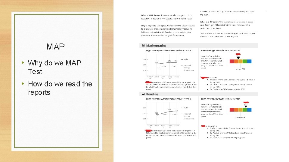 MAP • Why do we MAP Test • How do we read the reports