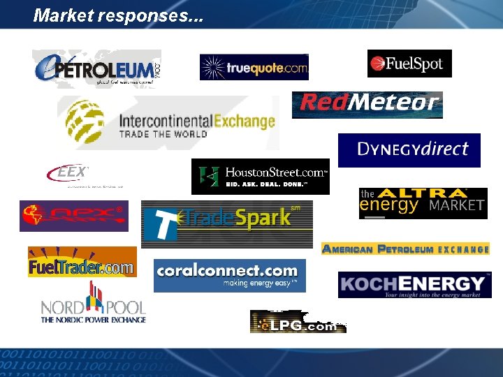 Market responses. . . 