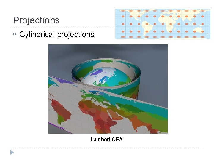 Projections Cylindrical projections Lambert CEA 