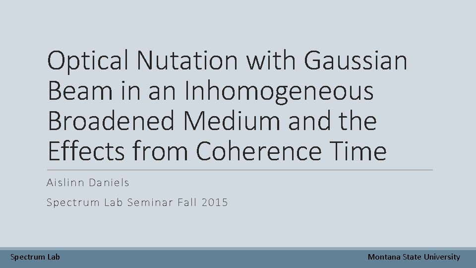 Optical Nutation with Gaussian Beam in an Inhomogeneous Broadened Medium and the Effects from