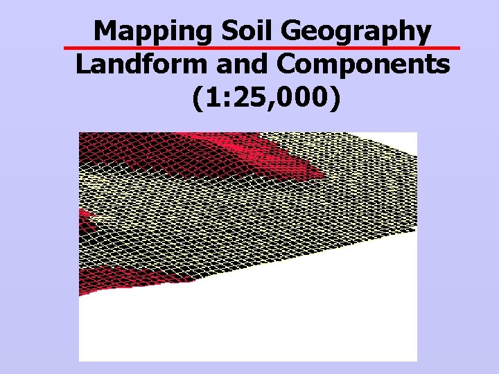 Mapping Soil Geography Landform and Components (1: 25, 000) 