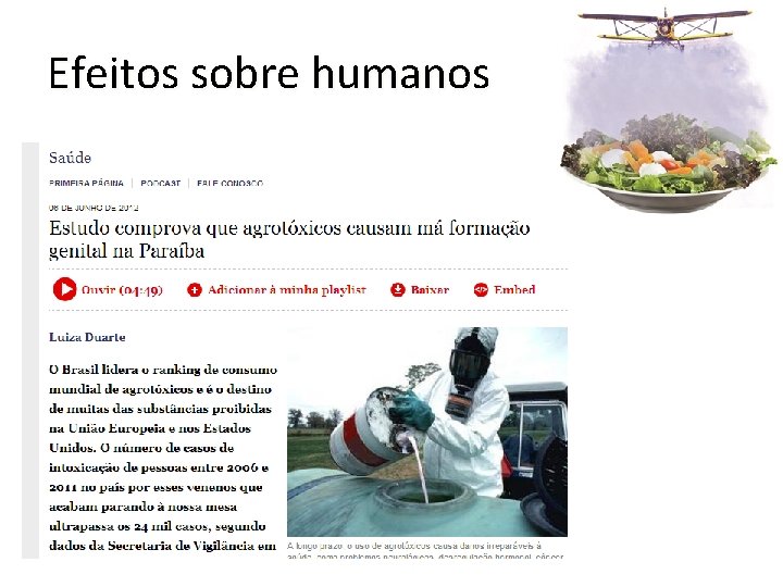 Efeitos sobre humanos 