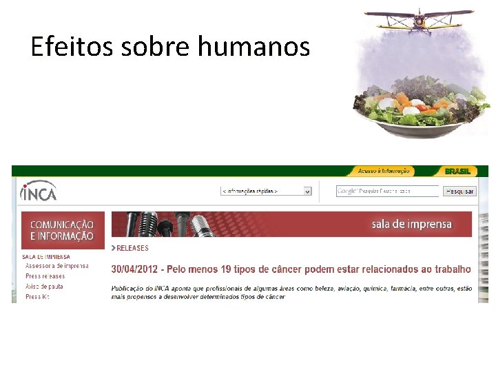 Efeitos sobre humanos ? 