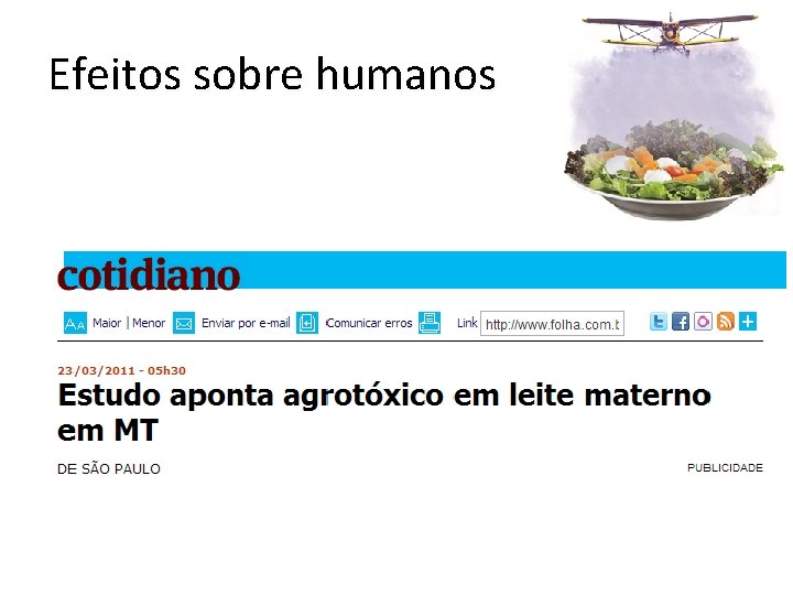 Efeitos sobre humanos 