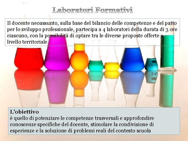 Il docente neoassunto, sulla base del bilancio delle competenze e del patto per lo