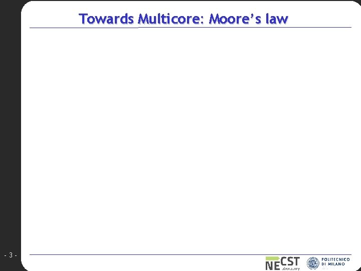 Towards Multicore: Moore’s law -3 - 