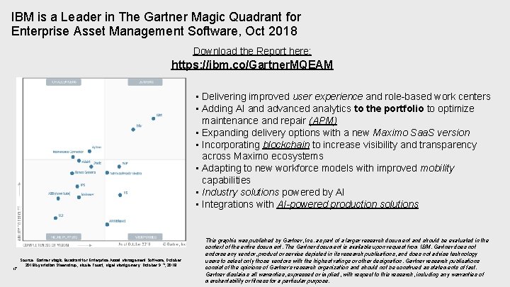 IBM is a Leader in The Gartner Magic Quadrant for Enterprise Asset Management Software,