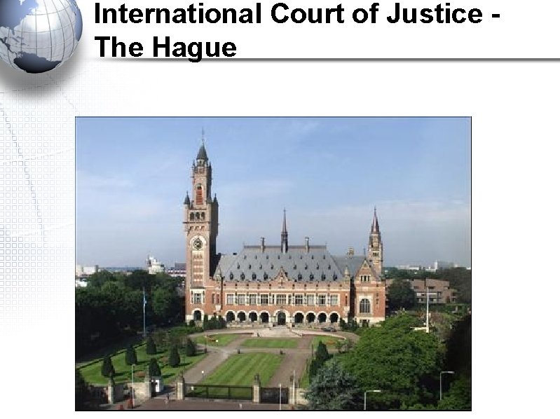 International Court of Justice The Hague 