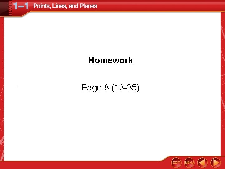 Homework Page 8 (13 -35) 
