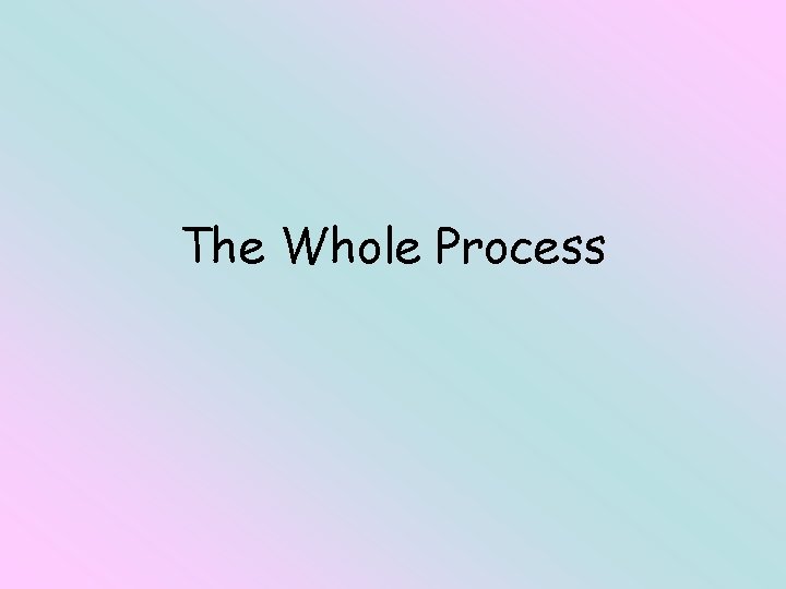 The Whole Process 