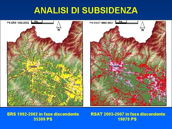 ANALISI DI SUBSIDENZA ERS 1992 -2002 in fase discendente 35309 PS RSAT 2003 -2007