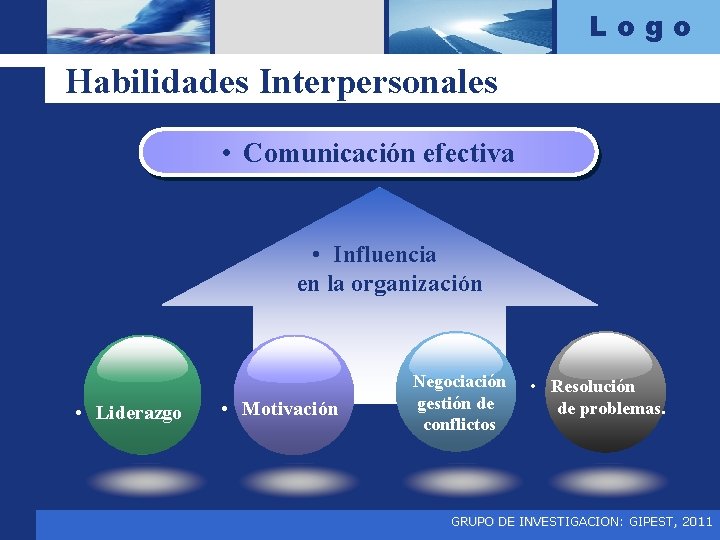 Logo Habilidades Interpersonales • Comunicación efectiva • Influencia en la organización • Liderazgo •