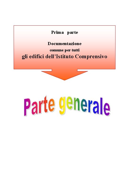 Prima parte Documentazione comune per tutti gli edifici dell’Istituto Comprensivo 