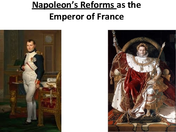 Napoleon’s Reforms as the Emperor of France 