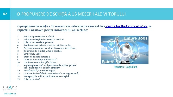 52 O PROPUNERE DE SCHIȚĂ A 15 MESERII ALE VIITORULUI O propunere de schiță