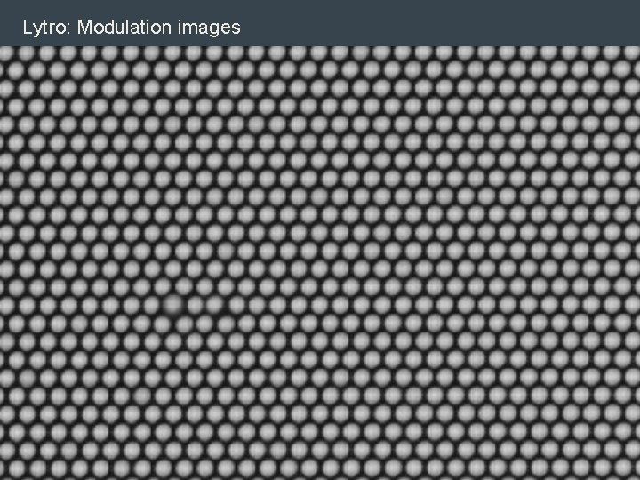 Lytro: Modulation images Lytro: Modulation images
