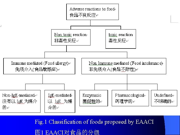 Fig. 1 Classification of foods proposed by EAACI 图 1 EAACI对食品的分级 