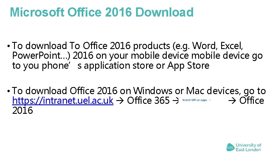 Microsoft Office 2016 Download • To download To Office 2016 products (e. g. Word,