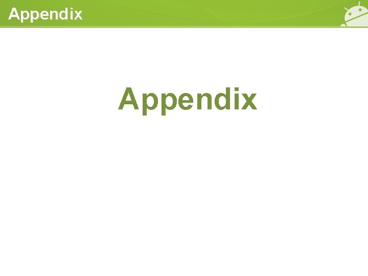 Appendix 