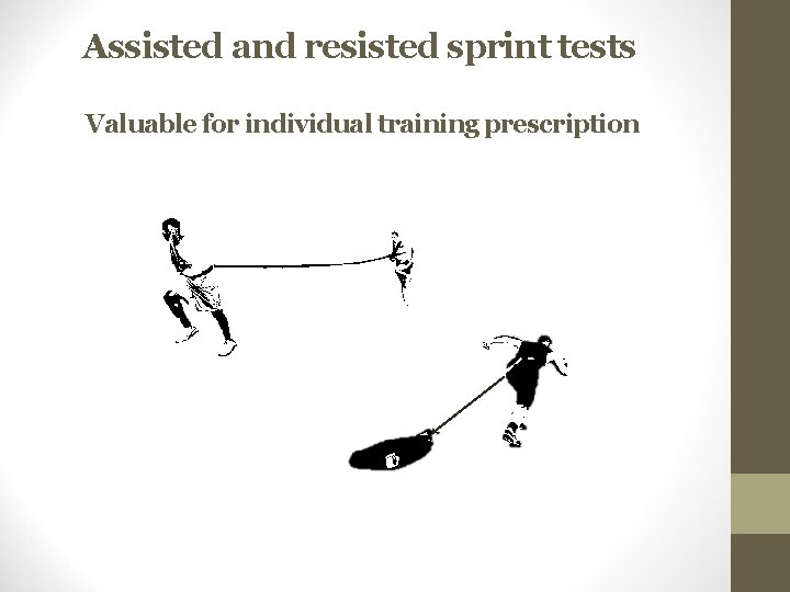 Assisted and resisted sprint tests Valuable for individual training prescription 