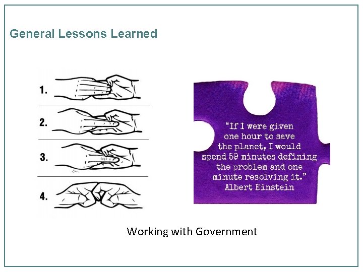 General Lessons Learned Working with Government 