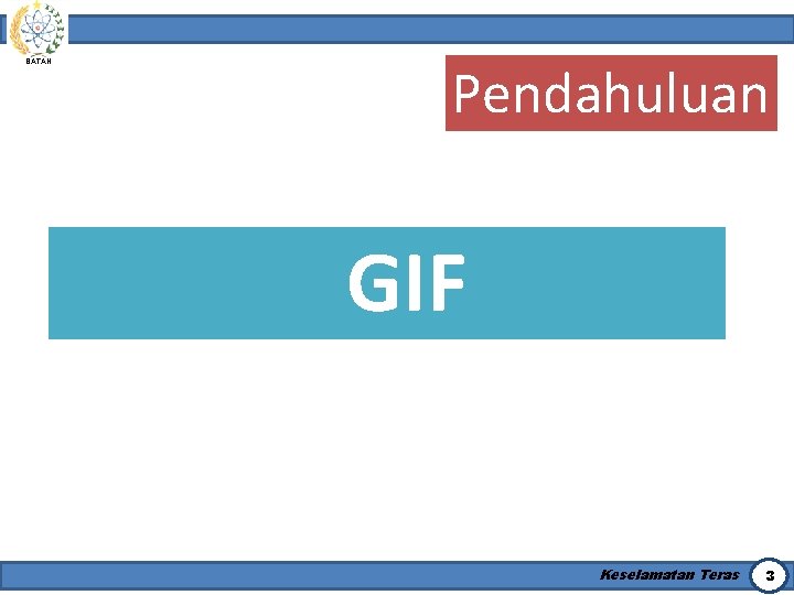 BATAN Pendahuluan GIF Keselamatan Teras 3 