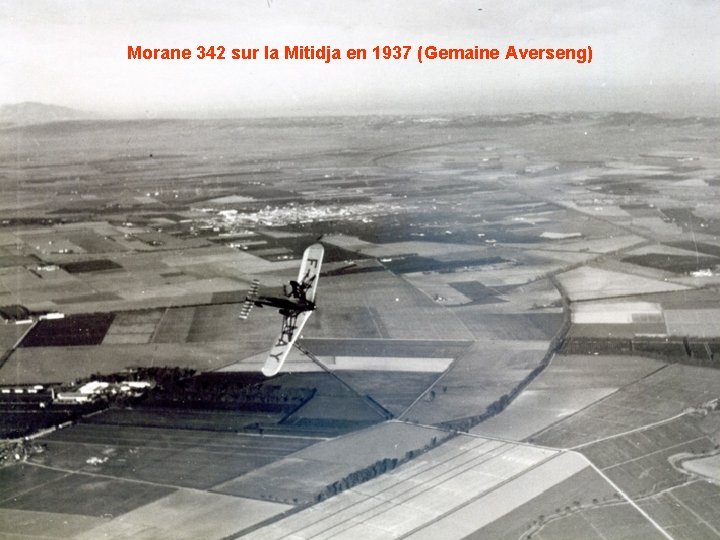 Morane 342 sur la Mitidja en 1937 (Gemaine Averseng) 