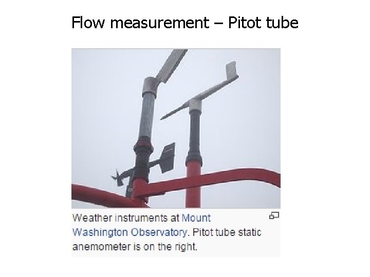 Flow measurement – Pitot tube 